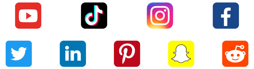 Social Media Icons Aligned